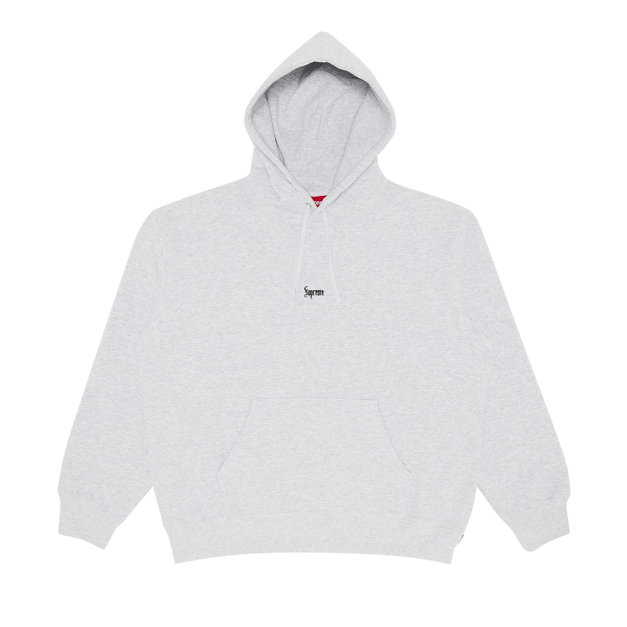 Pre-owned Supreme Micro Logo Hooded Sweatshirt 'ash Grey' In Gray