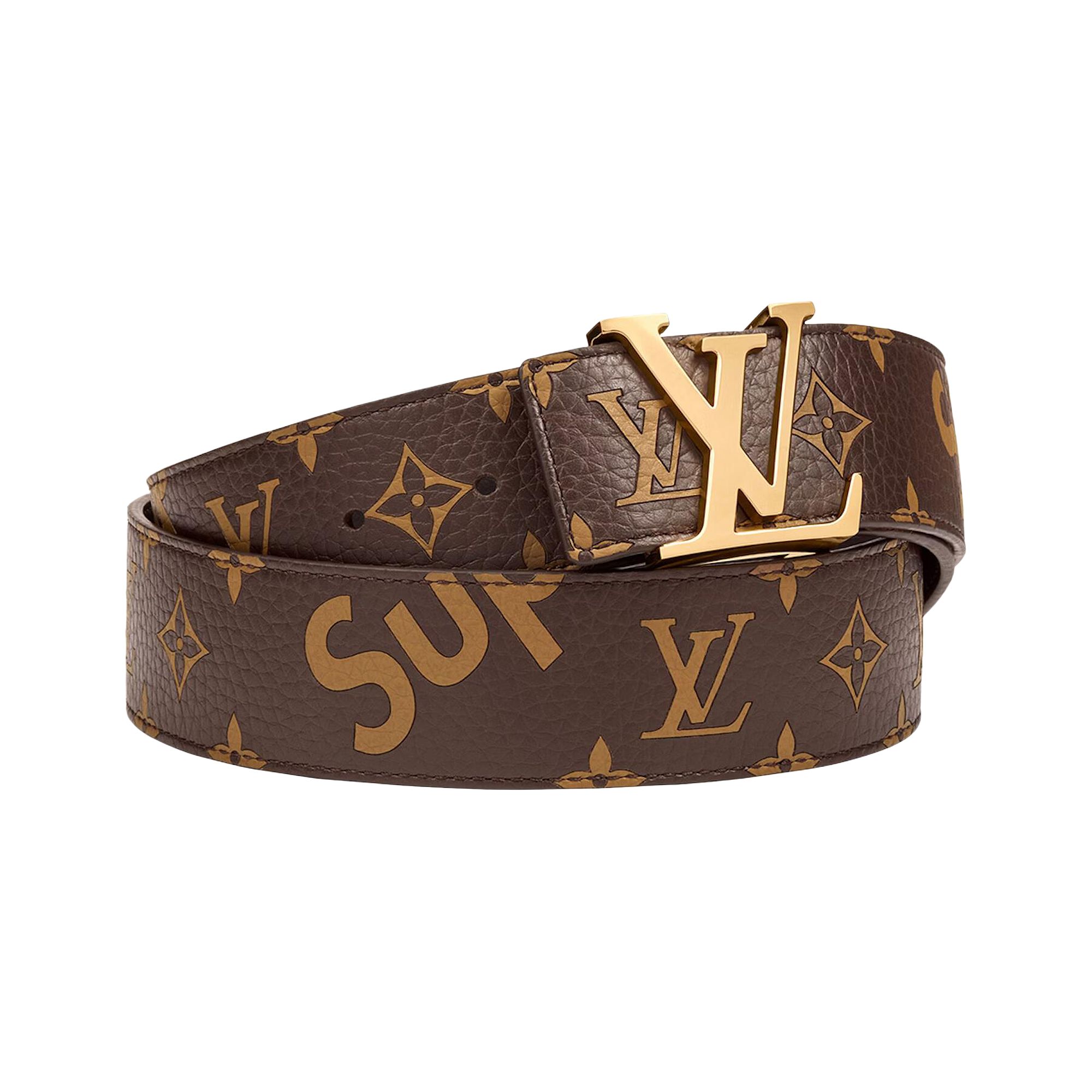 Pre-owned Louis Vuitton X Supreme Initiales Belt 'brown' | Men's Size 95