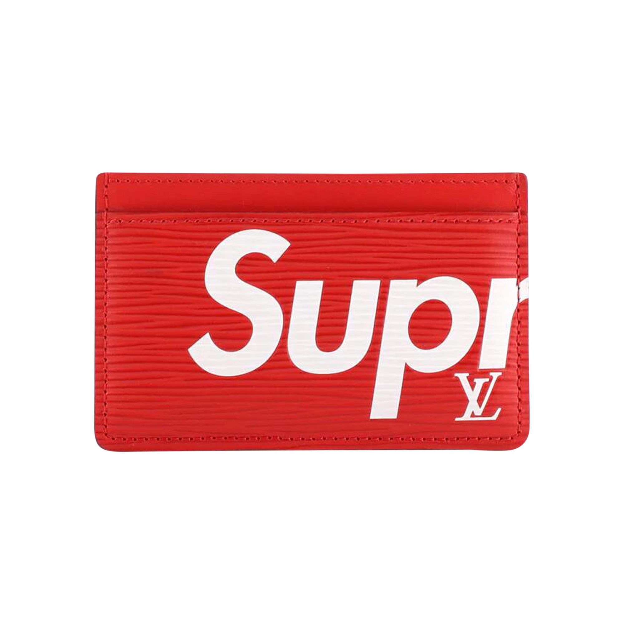 Pre-owned Louis Vuitton X Supreme Porte Carte Simple 'red'