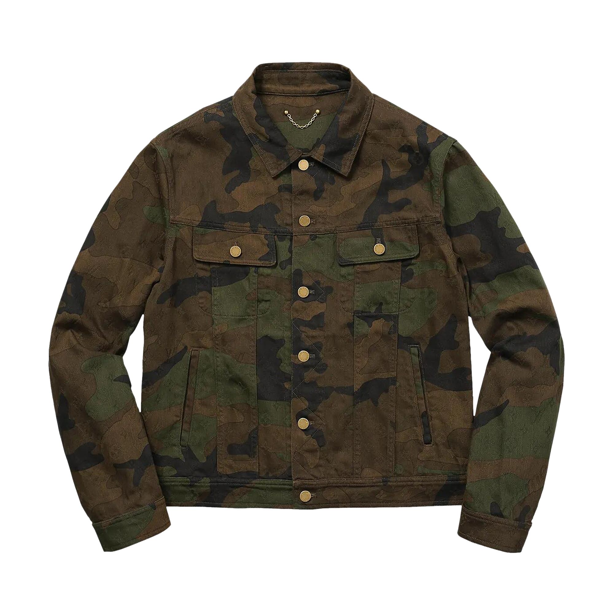 Pre-owned Louis Vuitton X Supreme Jacquard Denim Trucker Jacket 'camo' | Multi-color | Men's Size 46