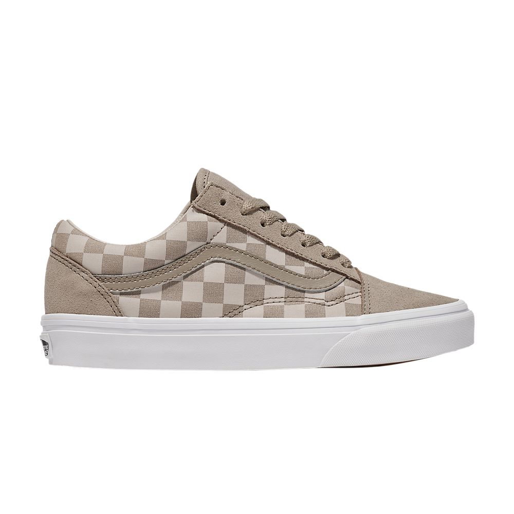 Pre-owned Vans Old Skool 'checkerboard - Moon Rock Beige' | Cream | Men's Size 4 In White
