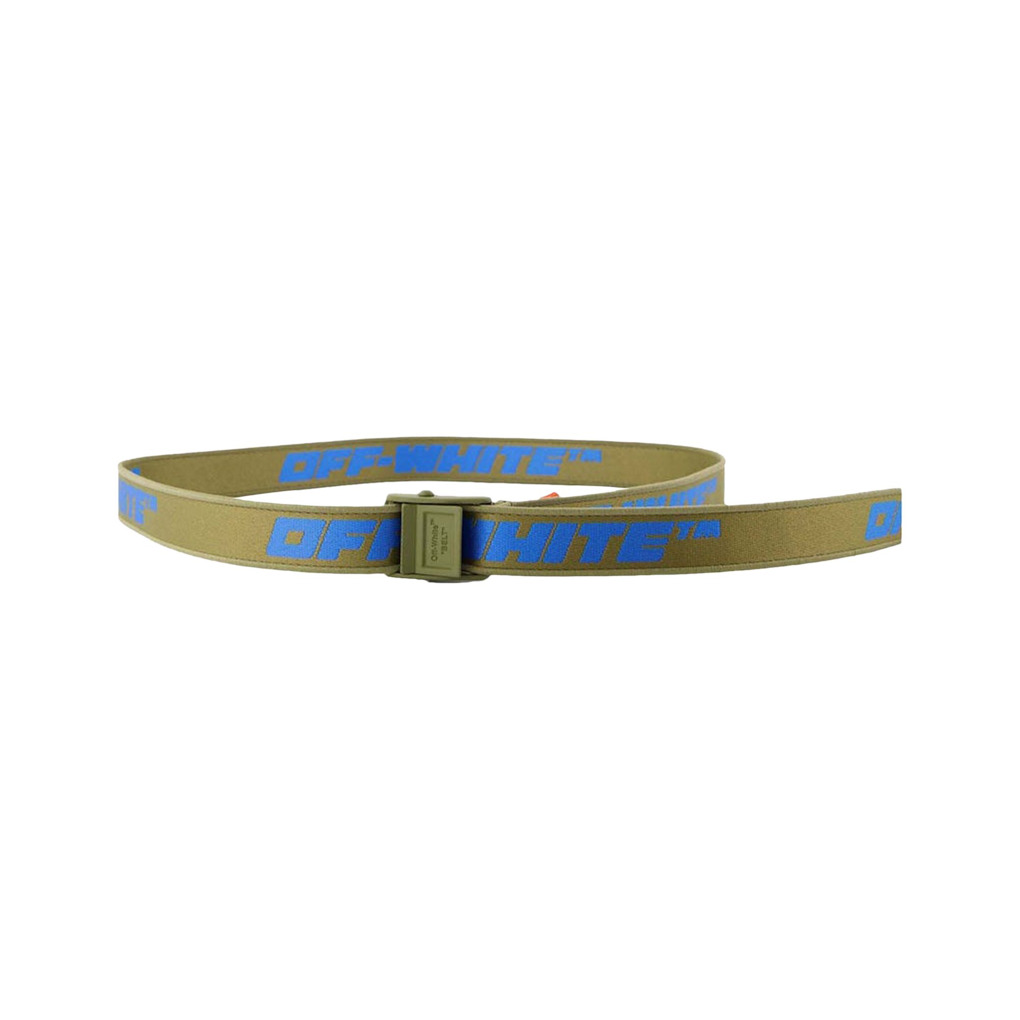 Pre-owned Off-white Mini Tape Industrial Belt 'green/blue' | Men's Size Onesize