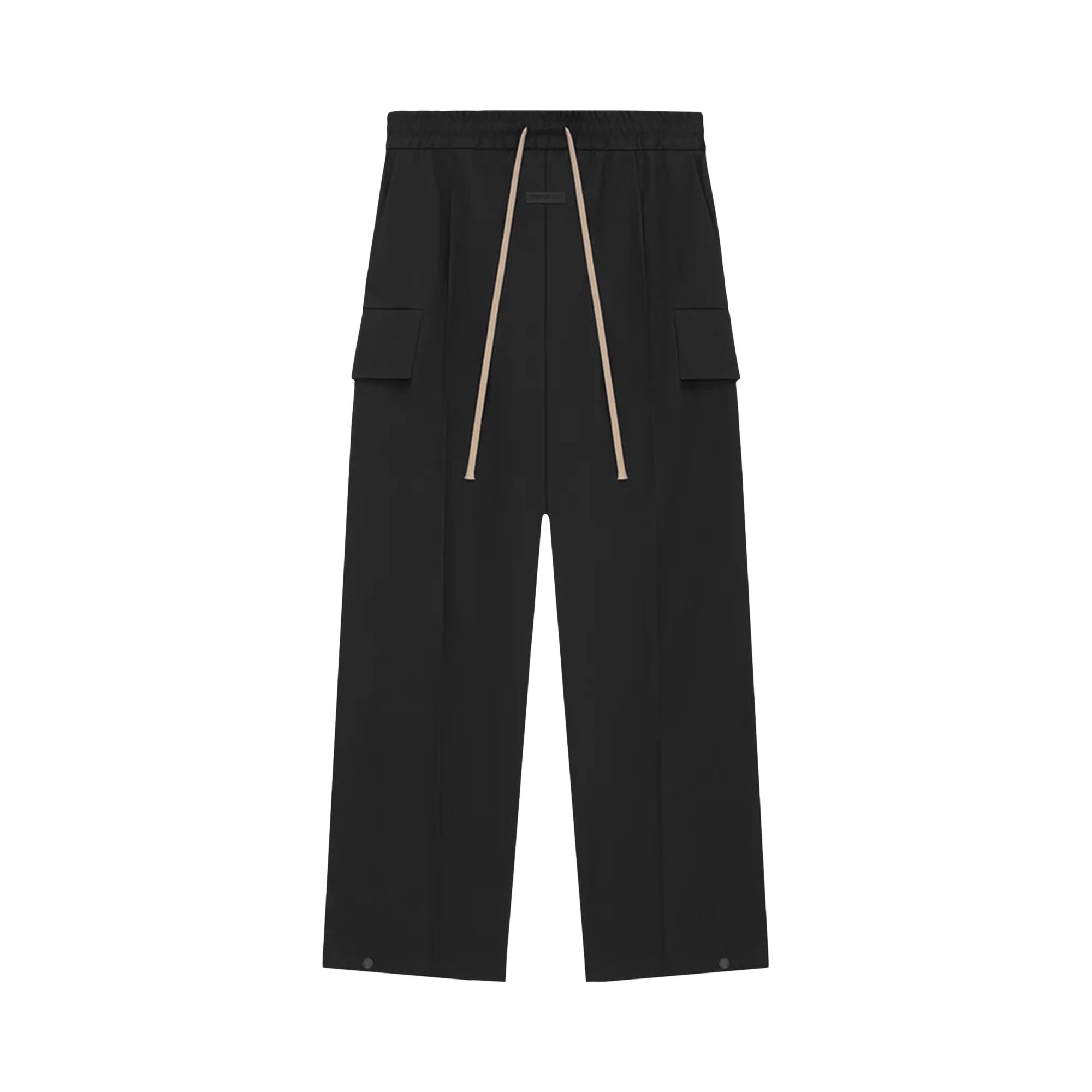 Pre-owned Fear Of God Logo Patch Drawstring Cargo Pants 'black' | Men's Size M