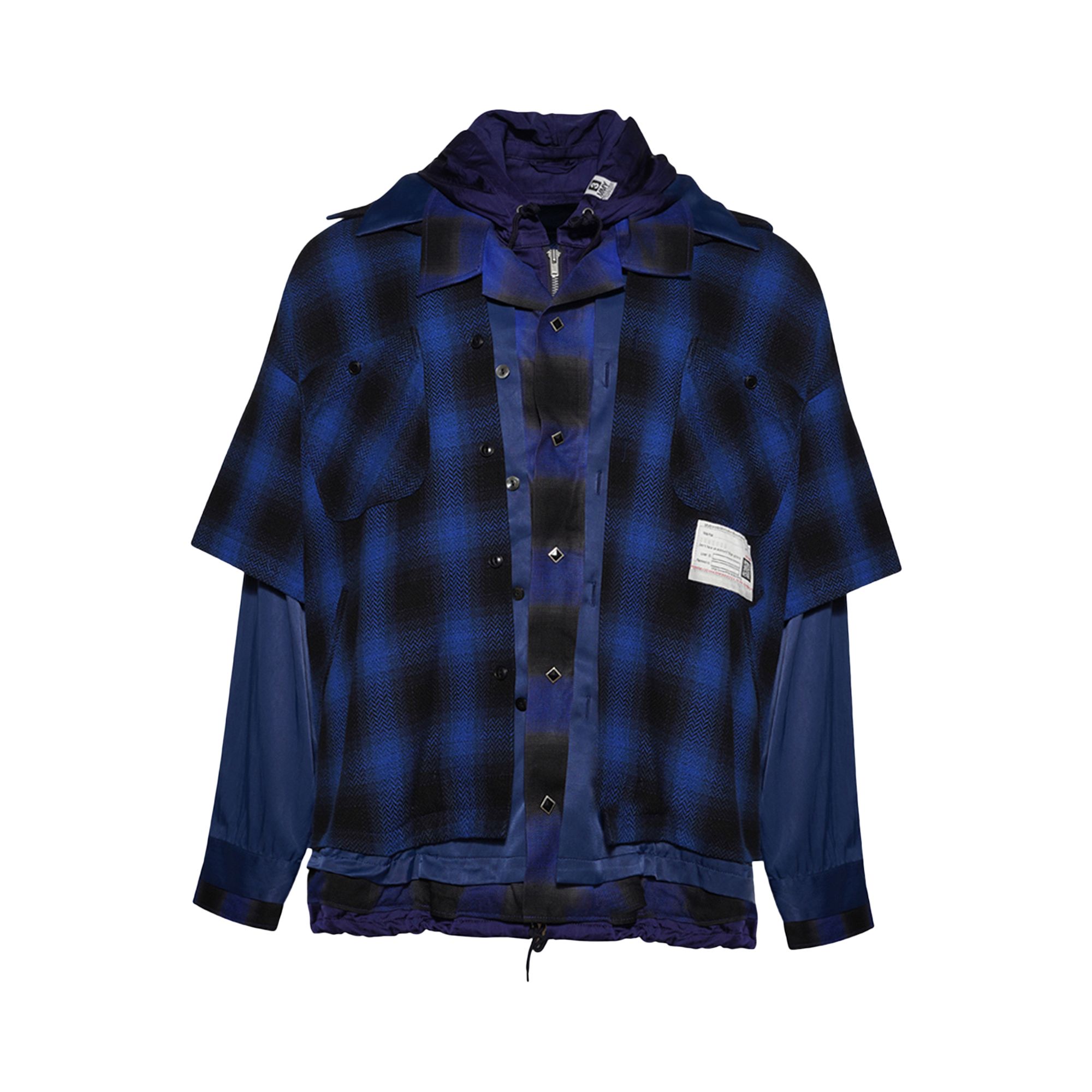 Pre-owned Miharayasuhiro Maison Mihara Yasuhiro Four Layered Check Shirts 'blue' | Men's Size 50