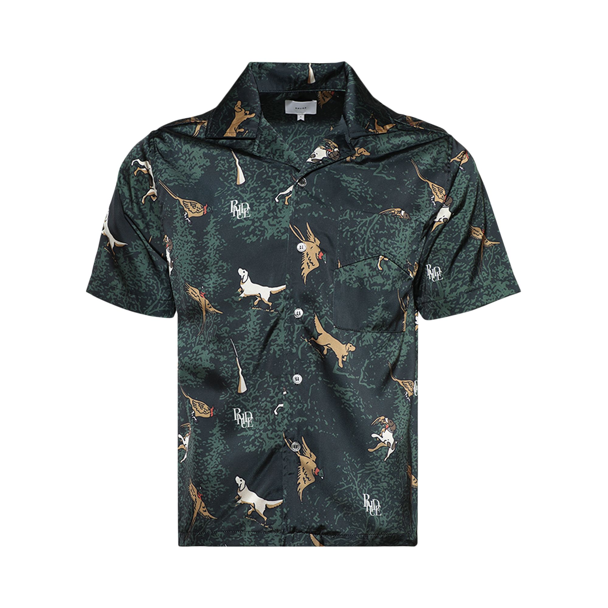 Pre-owned Rhude Scramble Dog Print Shirt 'black' | Men's Size M