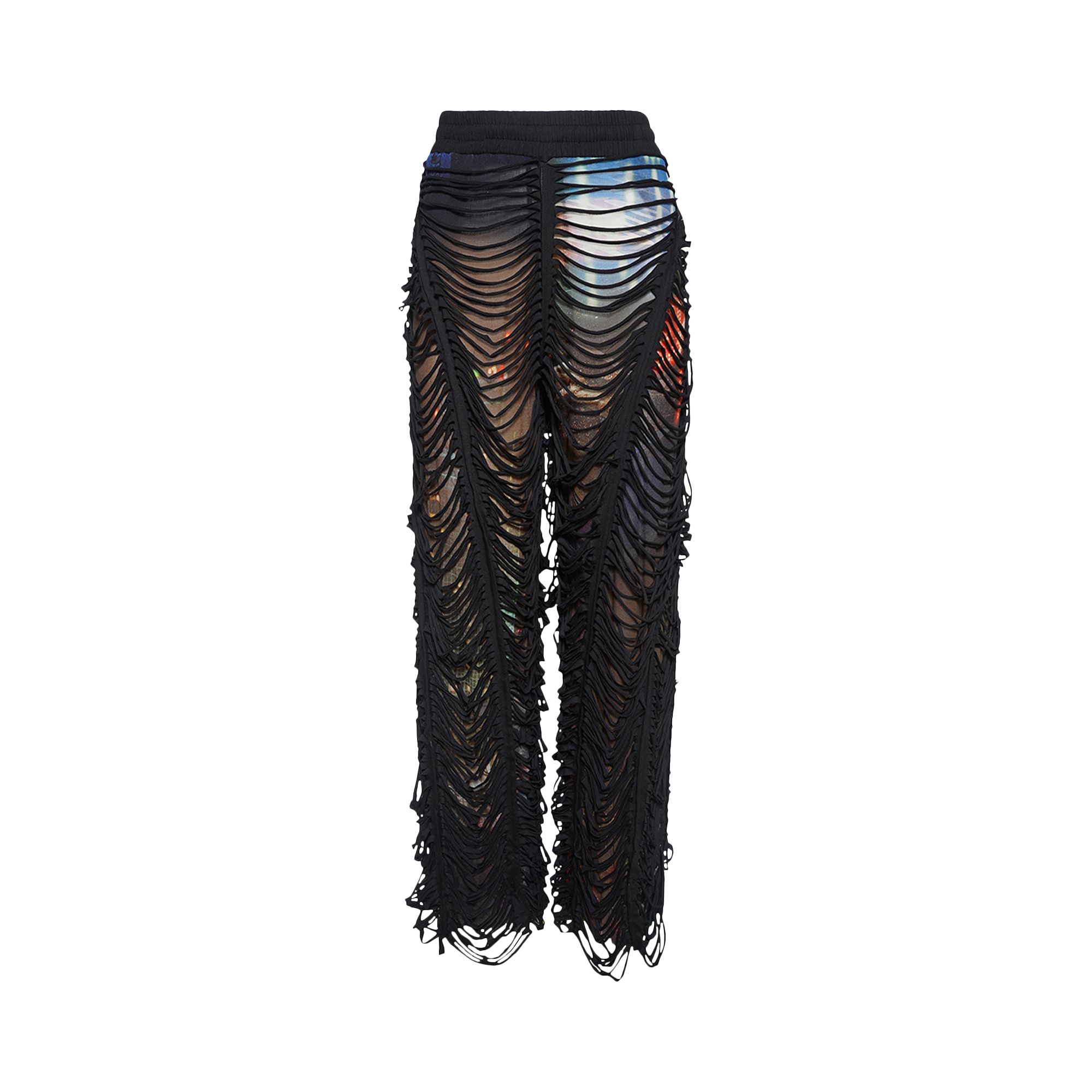Pre-owned Jean Paul Gaultier Slashing City Pants 'brown/green/blue/red'