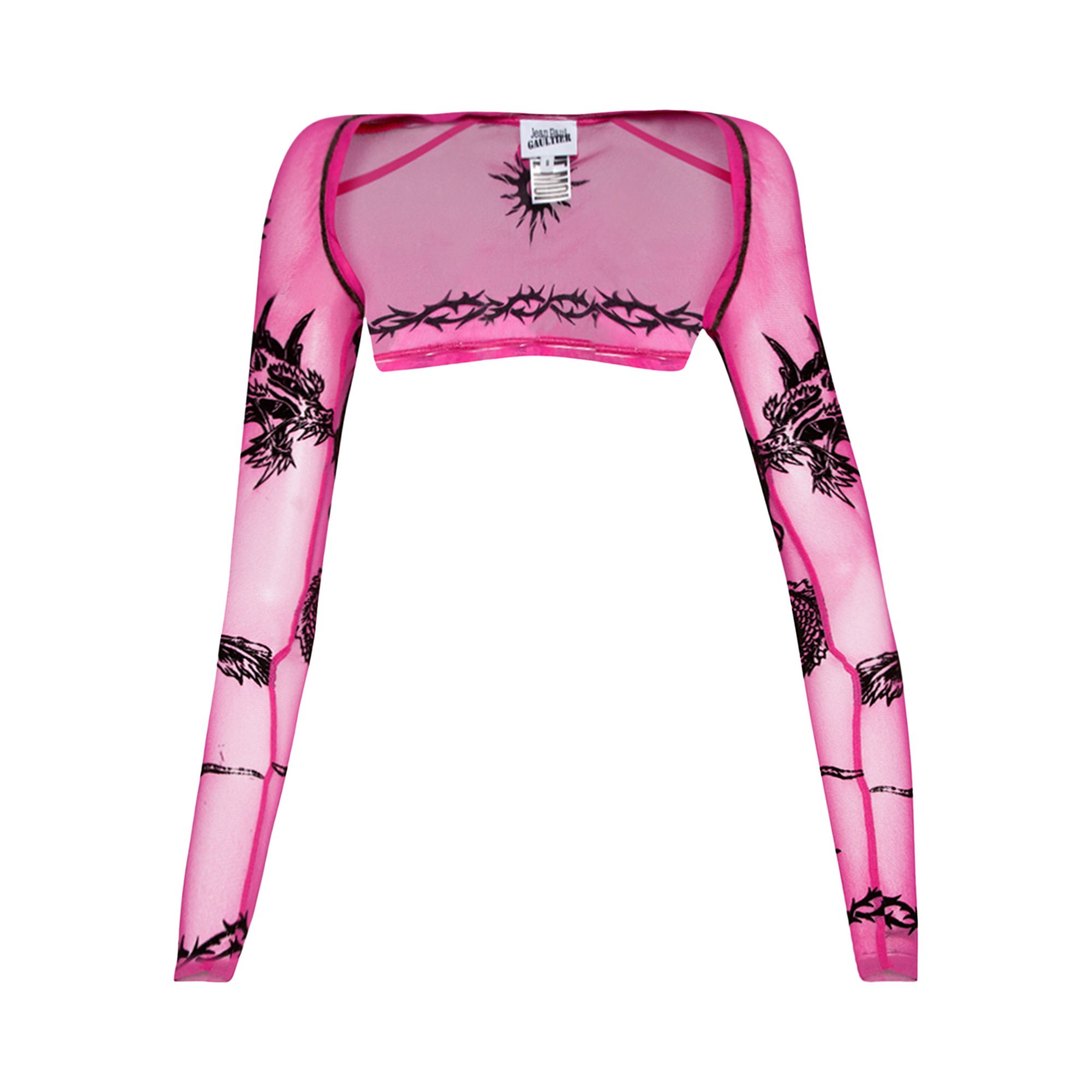 Pre-owned Jean Paul Gaultier Velvet Flock Long-sleeve Shawl 'pink'
