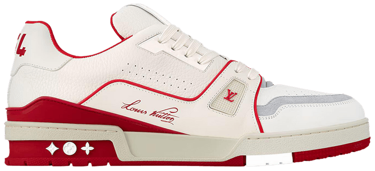 Louis Vuitton Trainer White Red