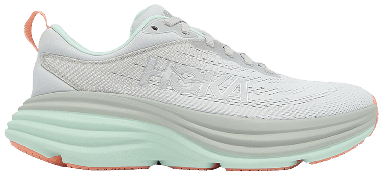 HOKA Wmns Bondi 8 Wide Stardust Aqua Breeze