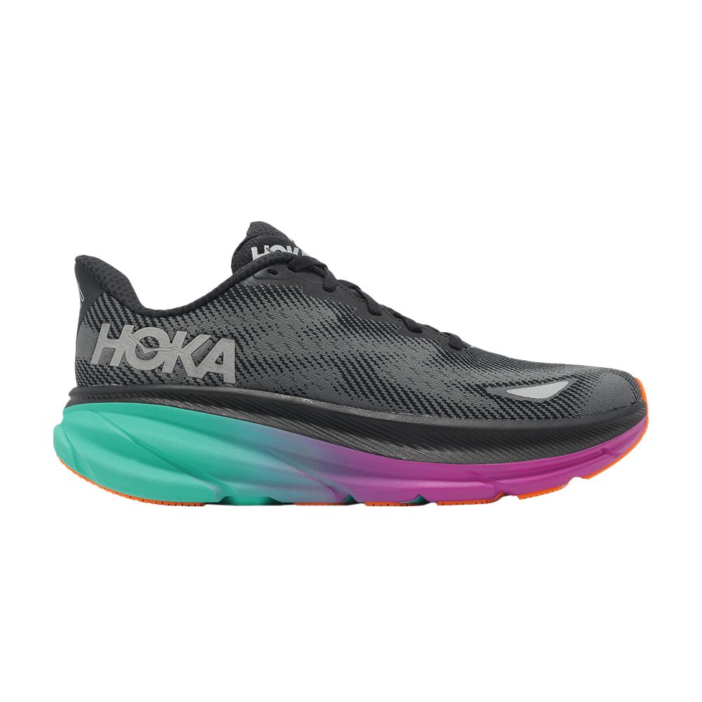 HOKA Clifton 9 GORE-TEX 'Black Electric Aqua' | Men's Size 10.5 - 1141470-FBCQ