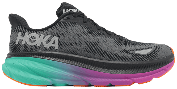 HOKA Wmns Clifton 9 GORE TEX Black Electric Aqua
