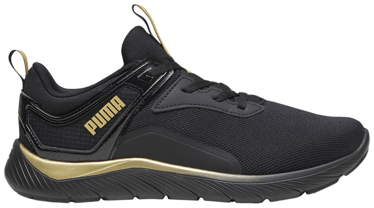 Puma Wmns Softride Remi Molten Metal   Black Gold