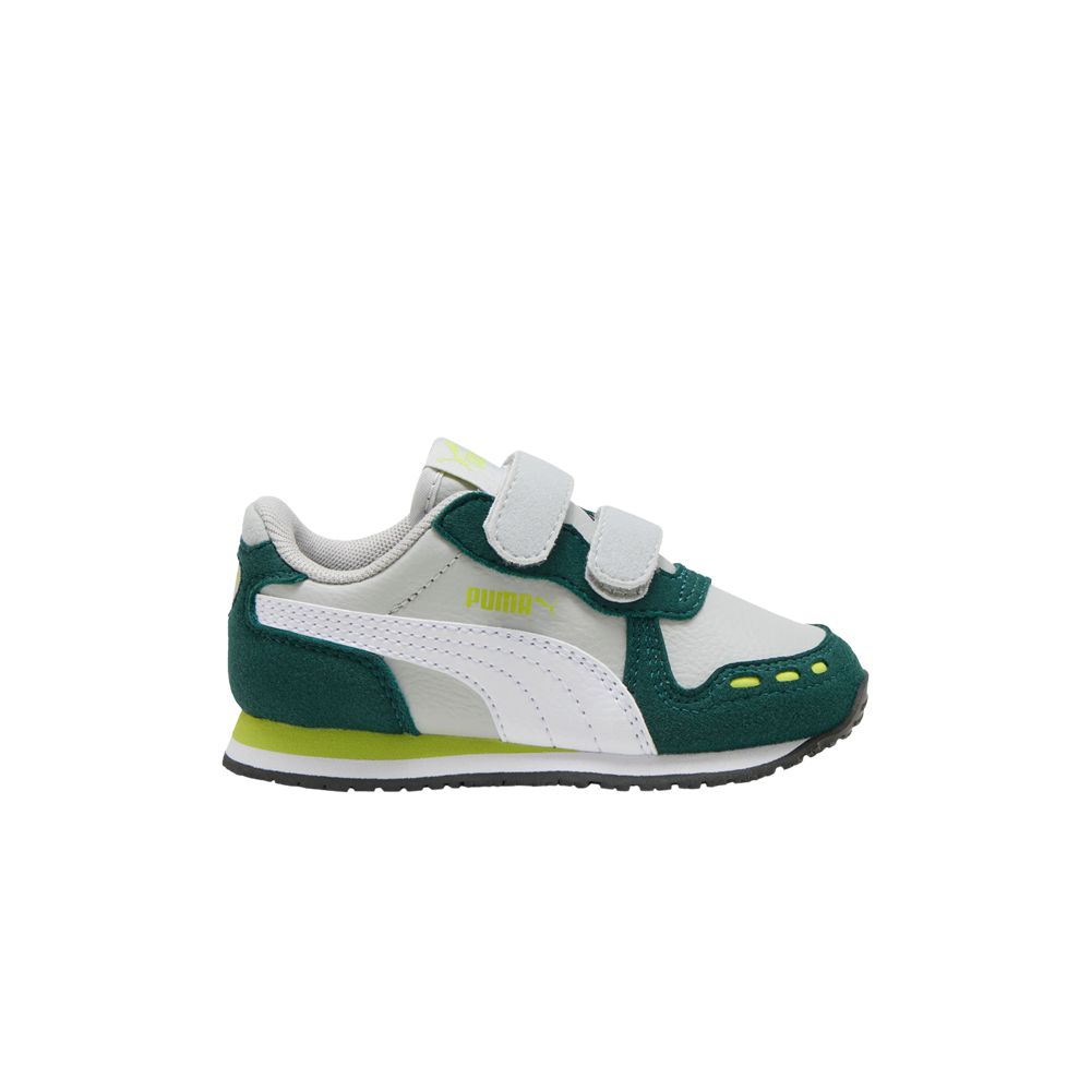 Click to view more detailed imagery on our partner's website Pre-owned Puma Cabana Racer Sl 20 V Toddler 'cool Light Grey Dark Myrtle' | Green | Infant Size 10