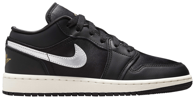 Buy Air Jordan 1 Low SE GS 'Black Metallic Silver' - FZ3921