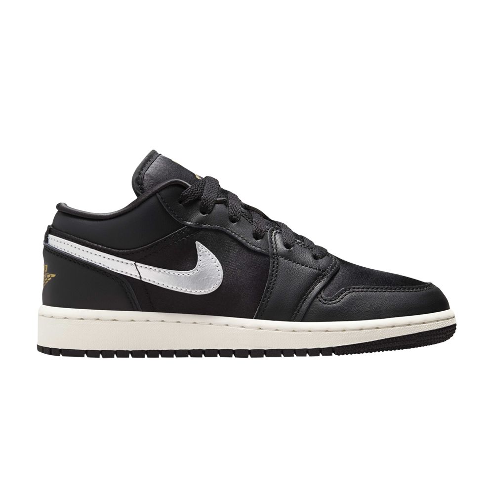 Air Jordan 1 Low SE GS 'Black Metallic Silver' - FZ3921-001