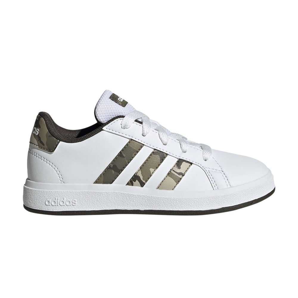 Pre-owned Adidas Originals Adidas Grand Court 2.0 K 'olive Camo' | White | Kid's Size 7