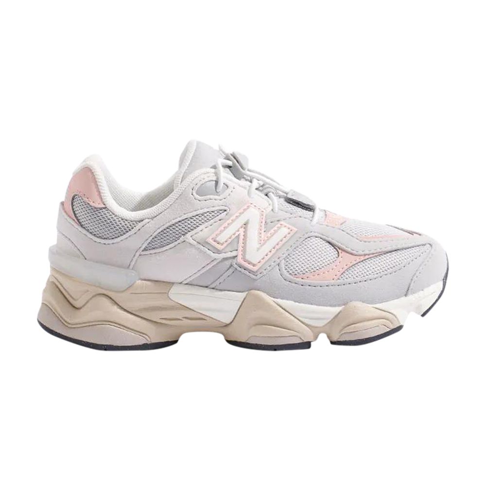 Pre-owned New Balance 9060 Little Kid Wide 'grey Matter Pink Haze Lace Toggle' | Kid's Size 12