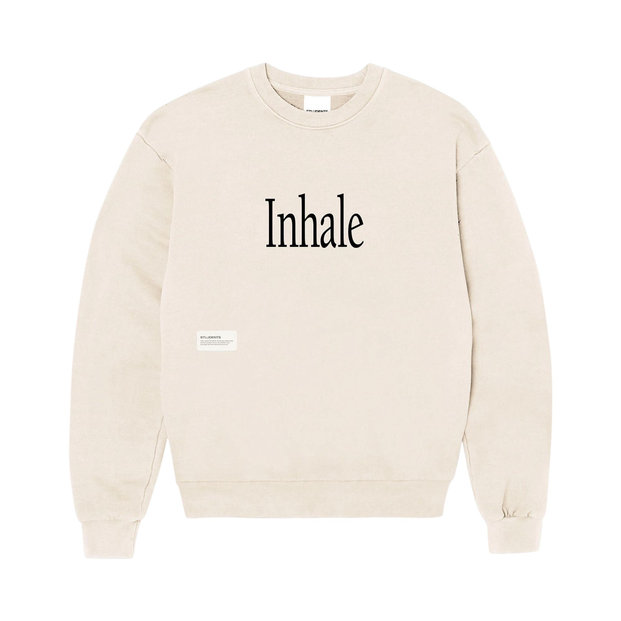 Pre-owned Students Kind Reminder Fleece Crew Sweater 'nude' | Cream | Men's Size Xl