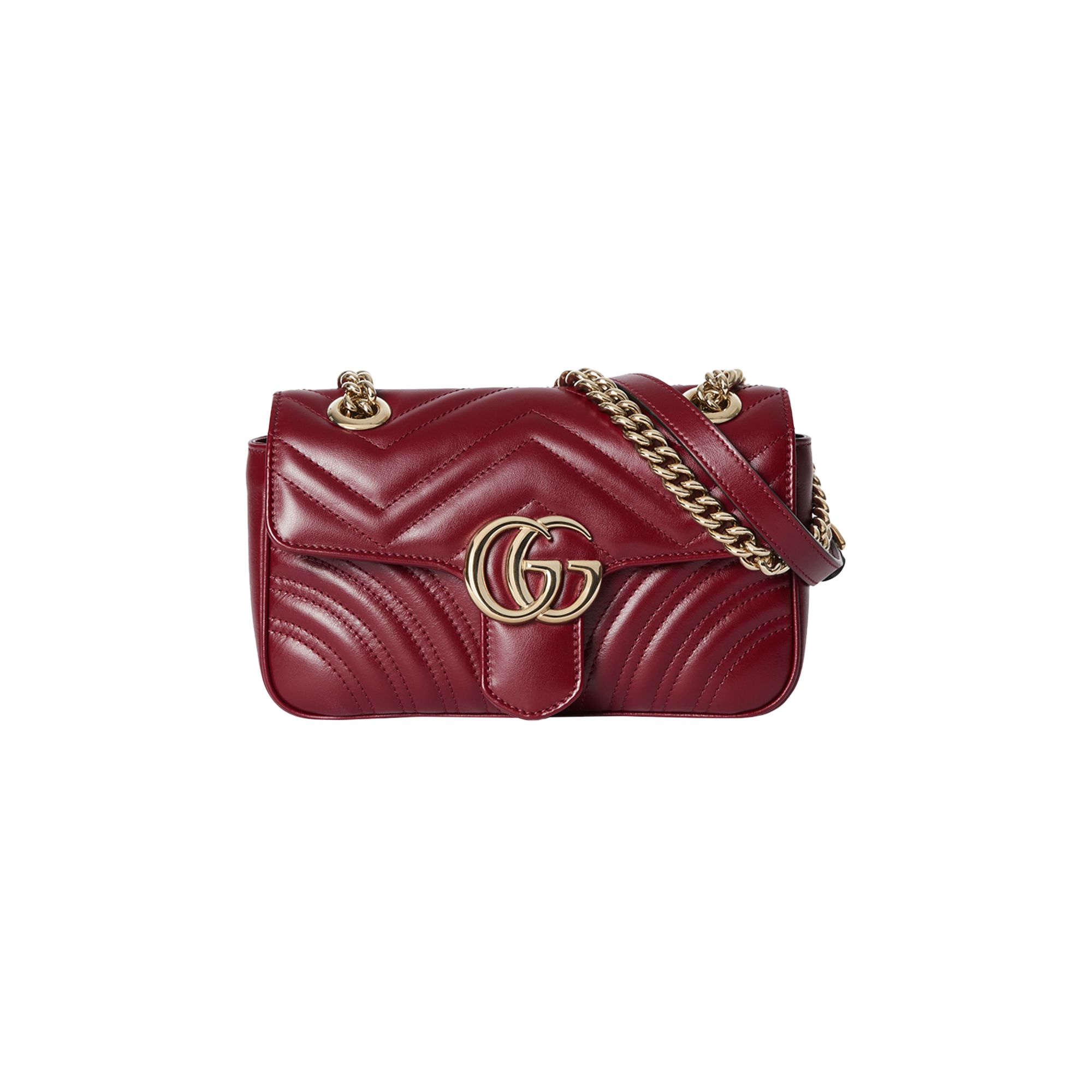 Pre-owned Gucci Marmont Mini Shoulder Bag 'rosso Ancora' | Red | Women's Size Onesize