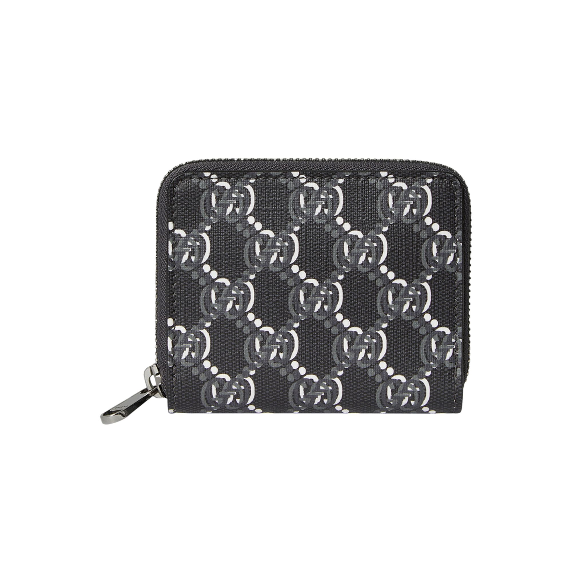 Pre-owned Gucci Zip Around Wallet 'dark Grey' | Black | Men's Size Onesize