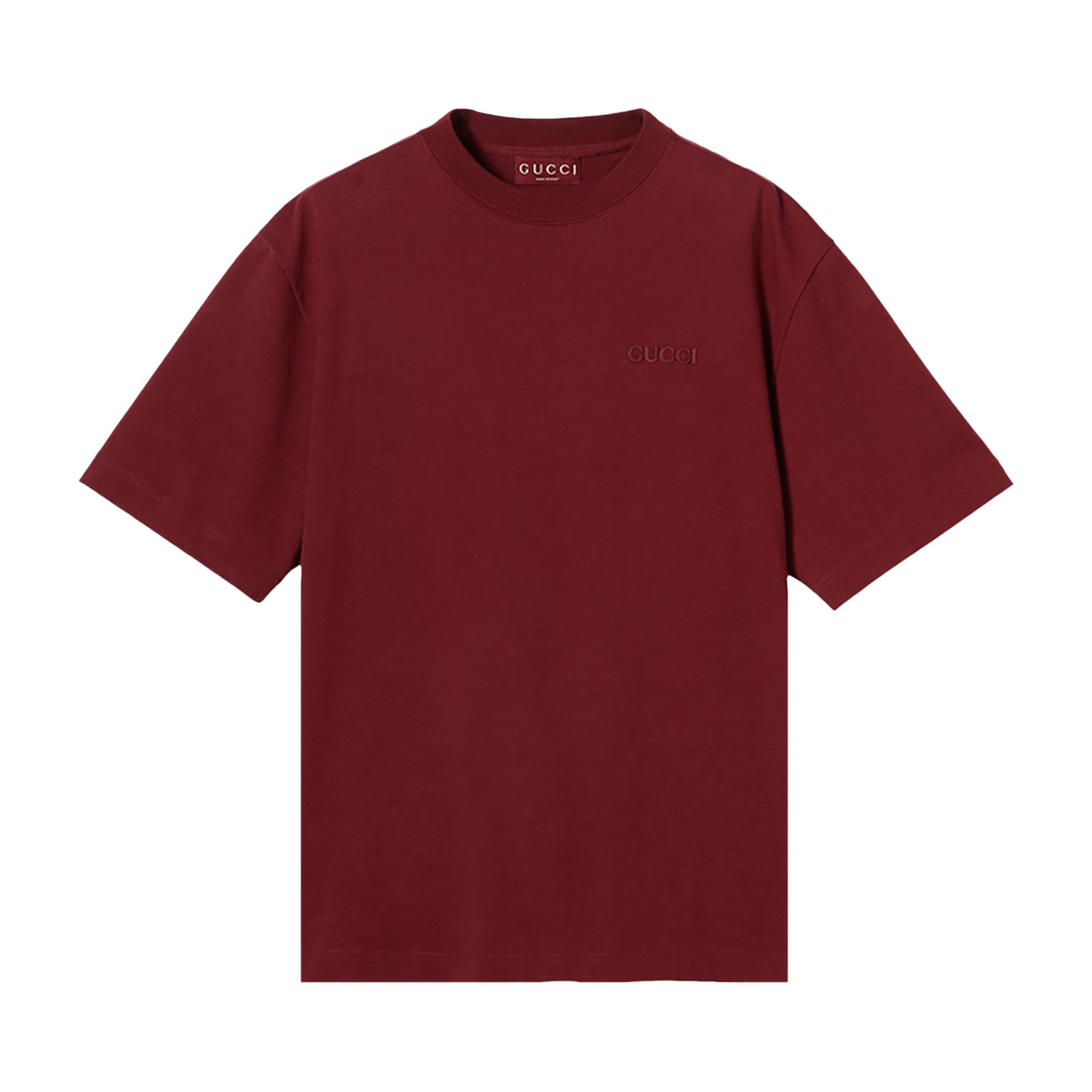 Pre-owned Gucci Embroidered Jersey T-shirt 'rosso Ancora' | Men's Size M In Red