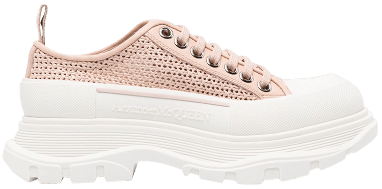 Alexander McQueen Wmns Deck Plimsoll Rose Gold Raffia
