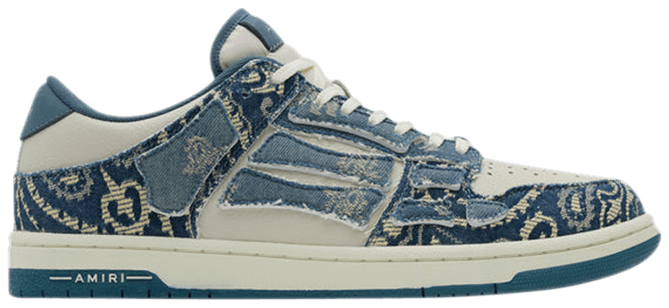 24AW new/AMIRI バンダナロートップスニーカー Sneakers Buy Amiri Skel Top Low 'Bandana Jacquard - Denim