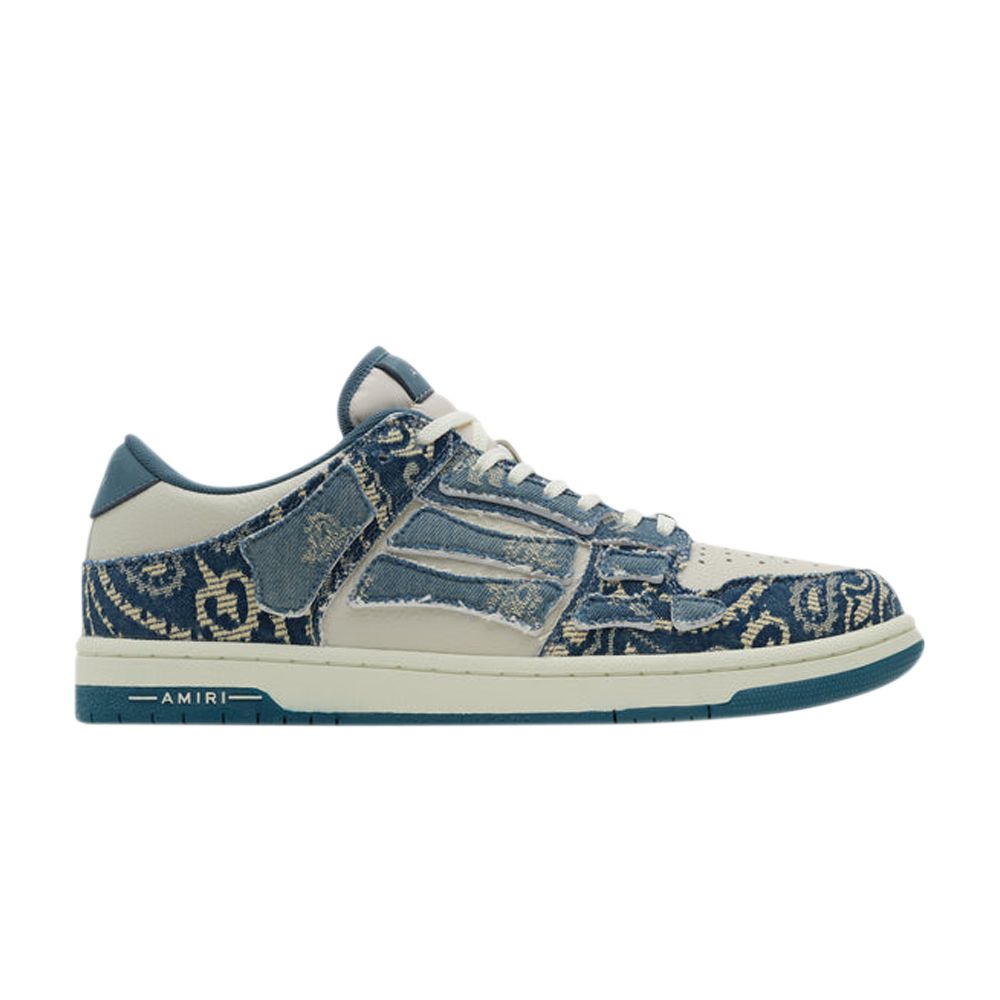Pre-owned Amiri Skel Top Low 'bandana Jacquard - Denim' | Blue | Men's Size 43