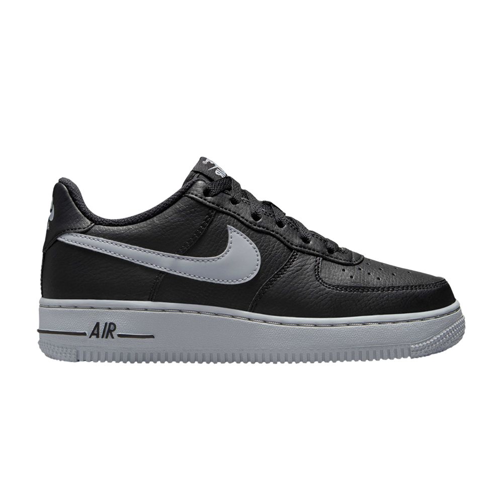 Pre-owned Nike Air Force 1 Gs 'black Wolf Grey' | Kid's Size 1.5