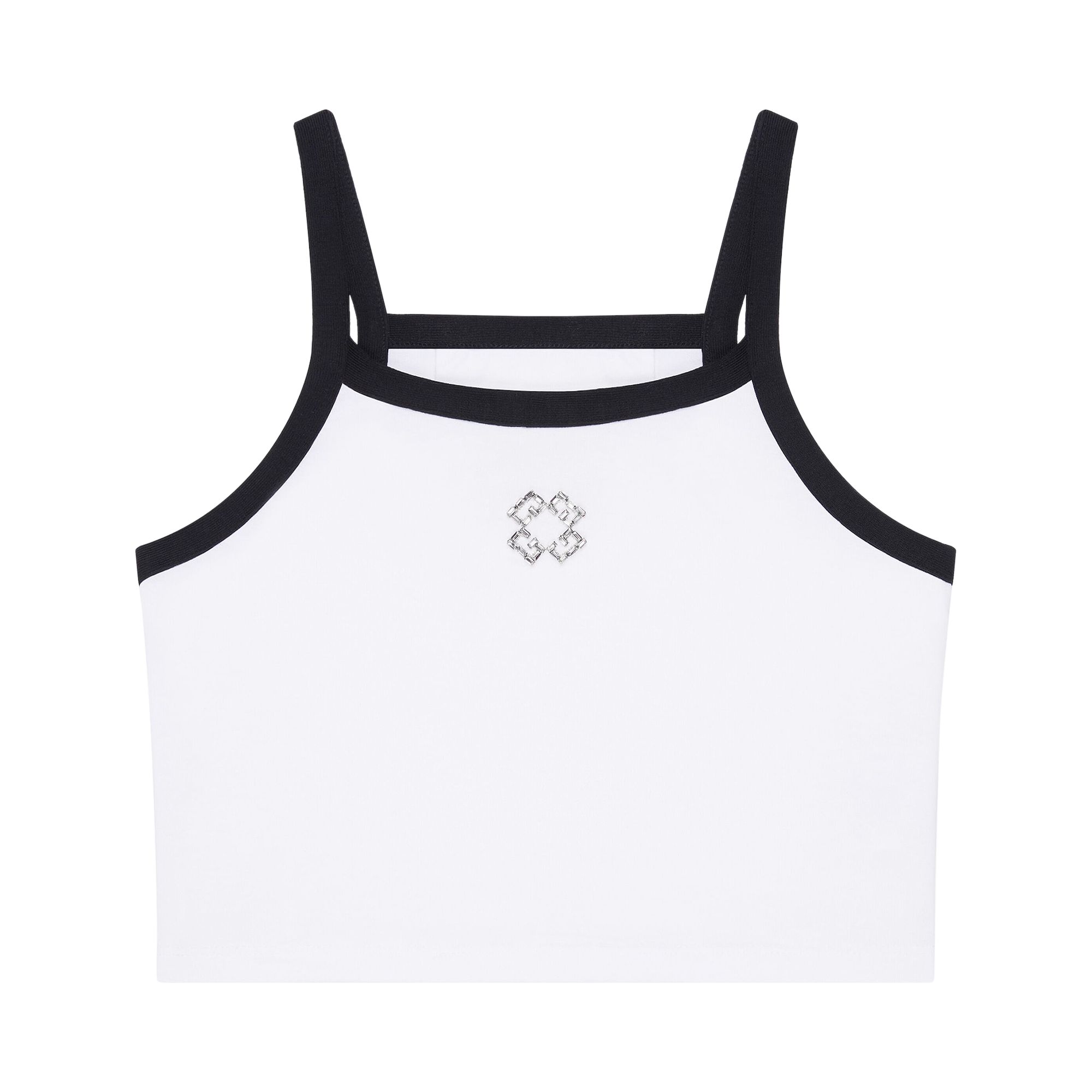 Pre-owned Givenchy Cropped Spaghetti Strap Tank Top 'white' | Women's Size M