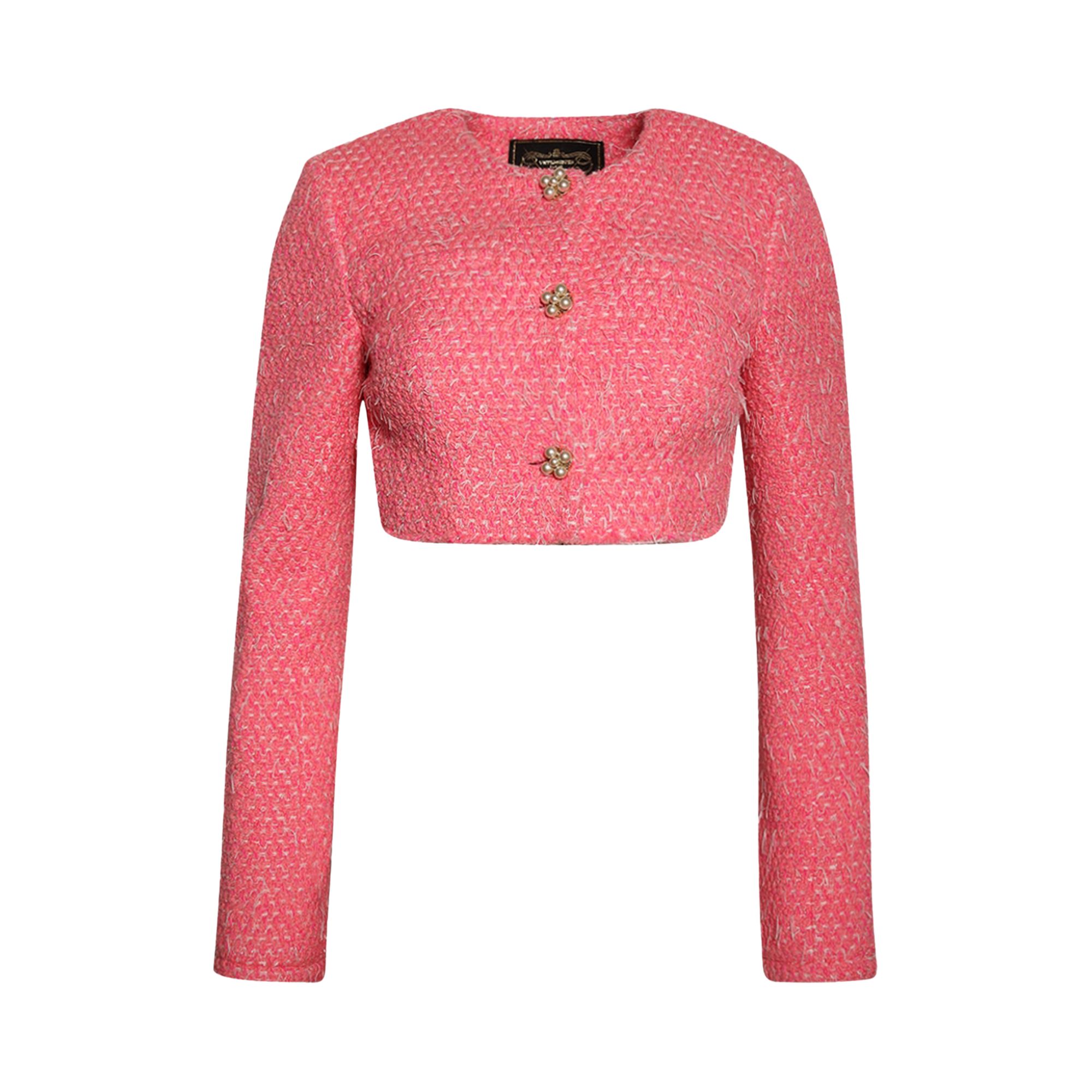 Pre-owned Vetements Deconstructed Tweed Jacket 'hot Pink' | Women's Size S