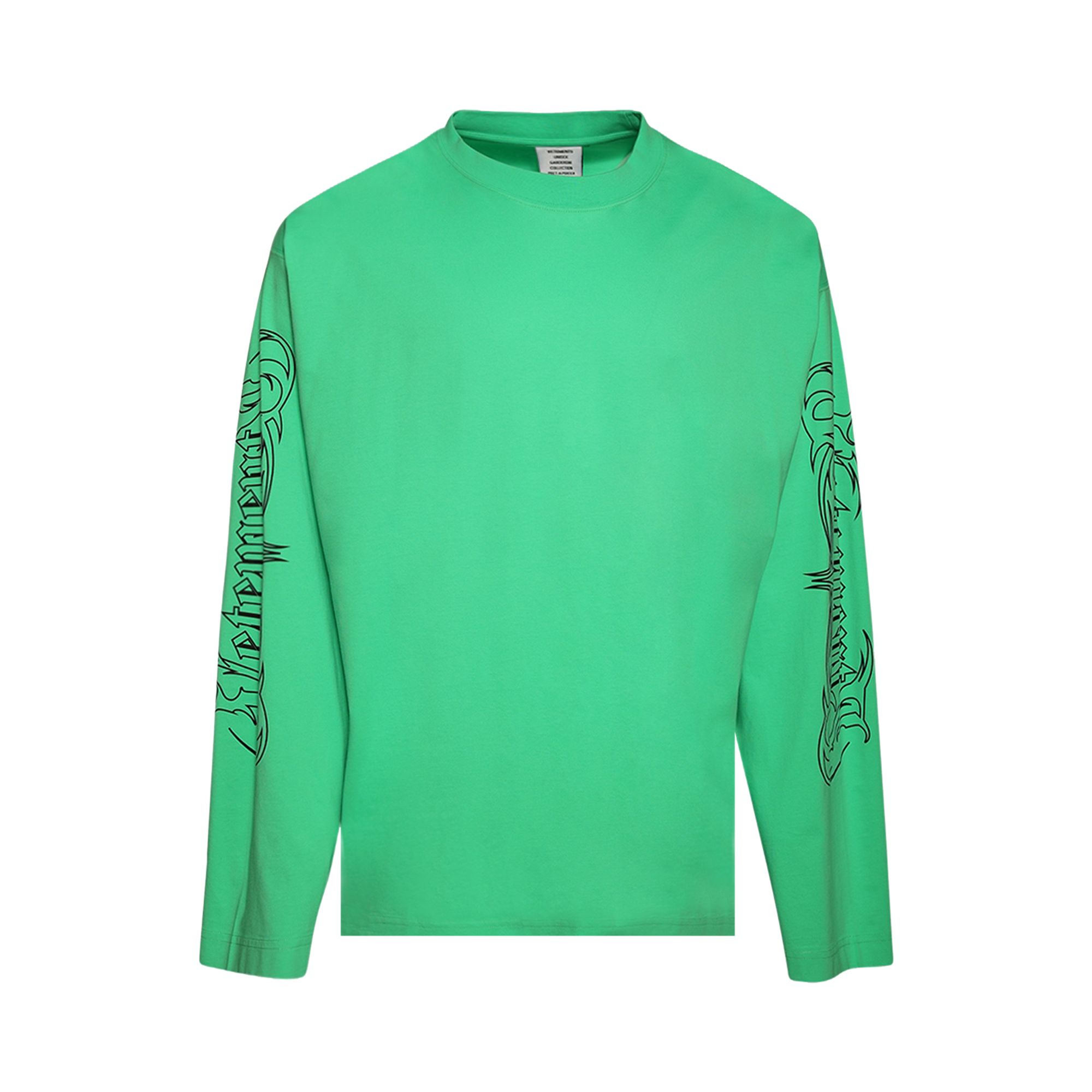 Pre-owned Vetements Metal Printed Long-sleeve 'neon Green' | Men's Size S