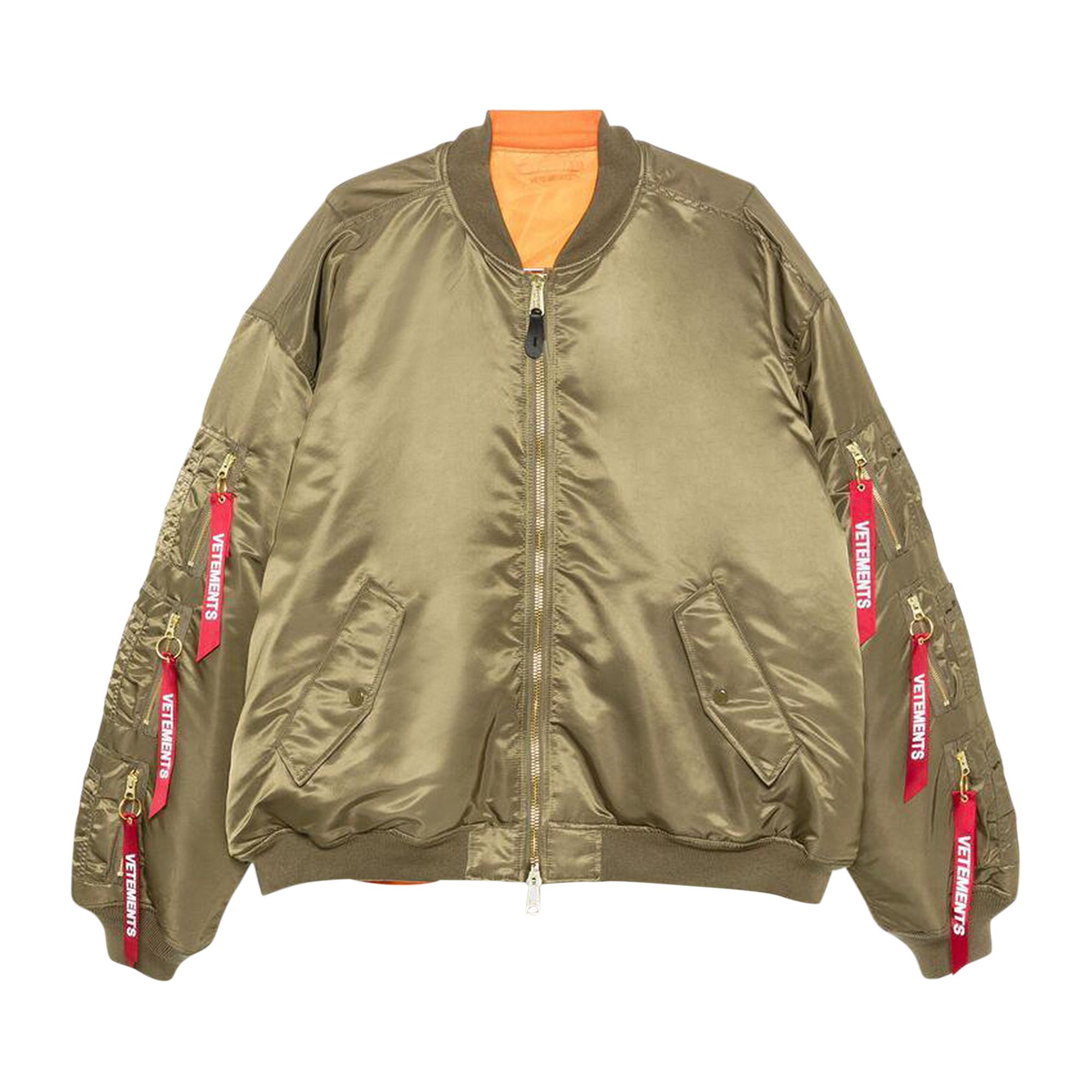 Pre-owned Vetements Cargo Bomber Jacket 'green' | Men's Size L