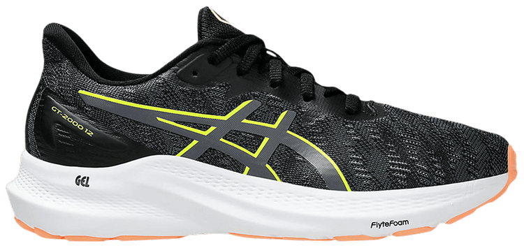 Asics GT 2000 12 GS Black Safety Yellow