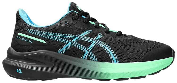 Asics GT 1000 13 GS Black Digital Aqua