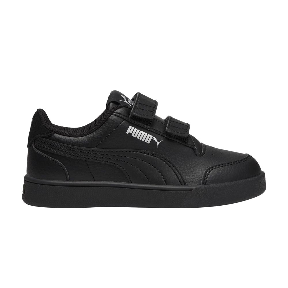 Pre-owned Puma Shuffle Velcro Little Kid 'black Silver' | Kid's Size 1.5