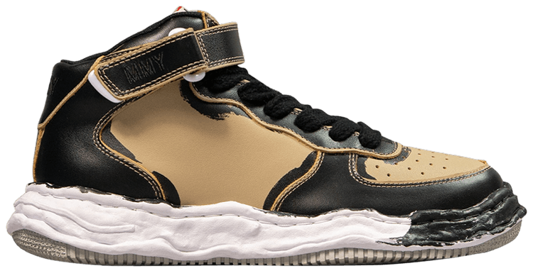 Maison Mihara Yasuhiro Wayne OG Sole Printed Leather Mid Black Brown