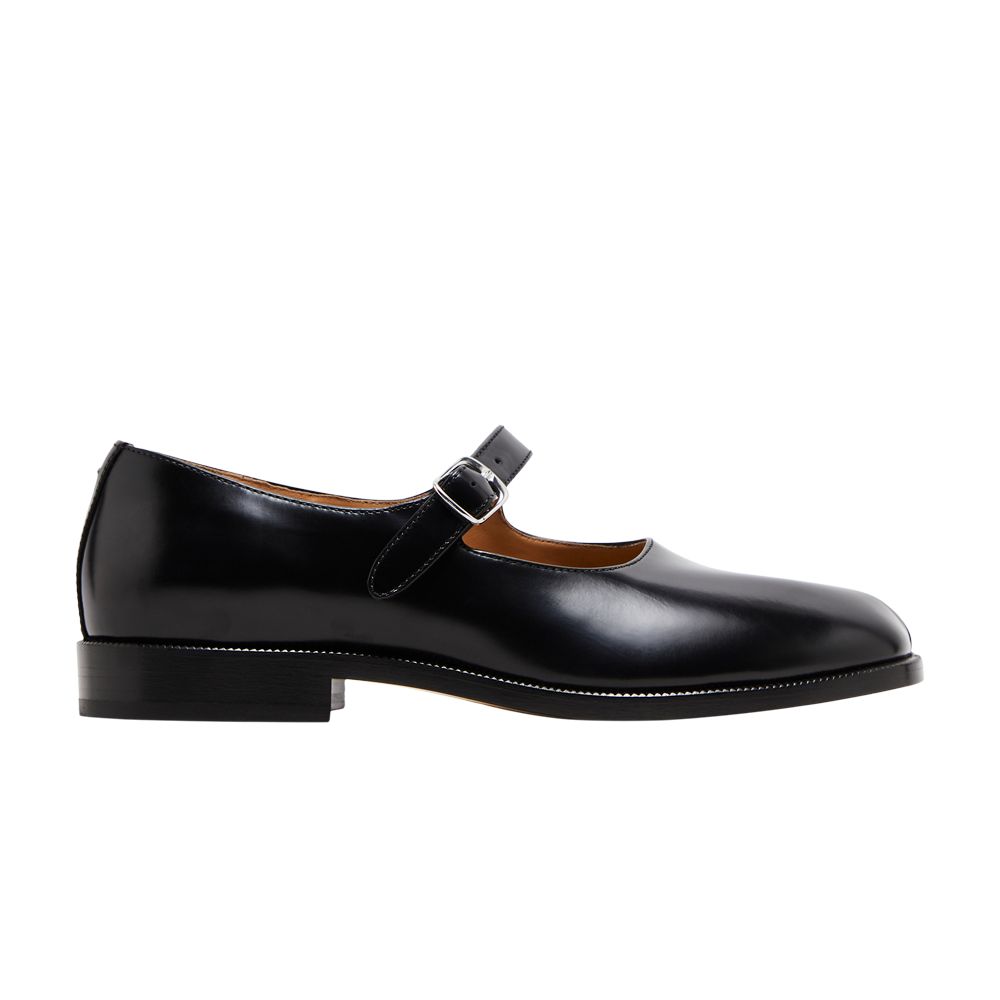 Pre-owned Maison Margiela Wmns Tabi Mary-jane 'black Polished Leather' | Women's Size 37
