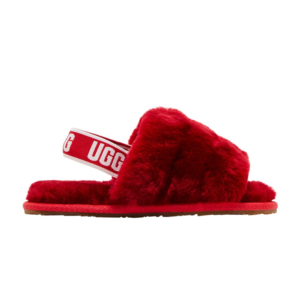 Pre-owned Ugg Fluff Yeah Slide Toddler 'ribbon Red' | Infant Size 8