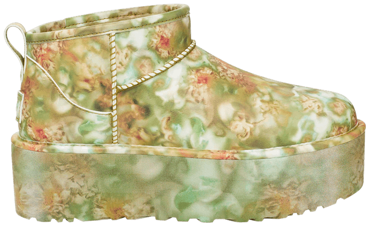 Collina Strada x Classic Ultra Mini Platform Boot Green Floral