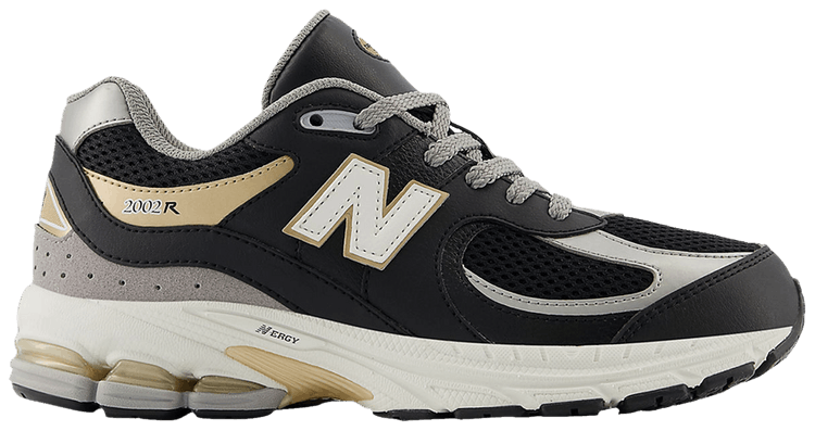 New Balance 2002R Big Kid Wide Black Sea Salt Gold