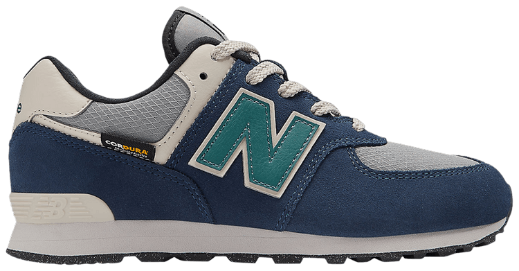 New Balance 574 Little Kid Cordura Pack   Navy Slate Grey