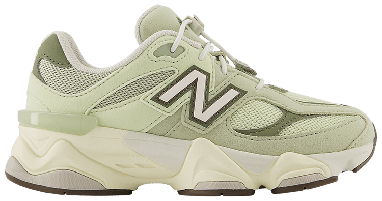 New Balance 9060 Little Kid Wide Olivine Lace Toggle