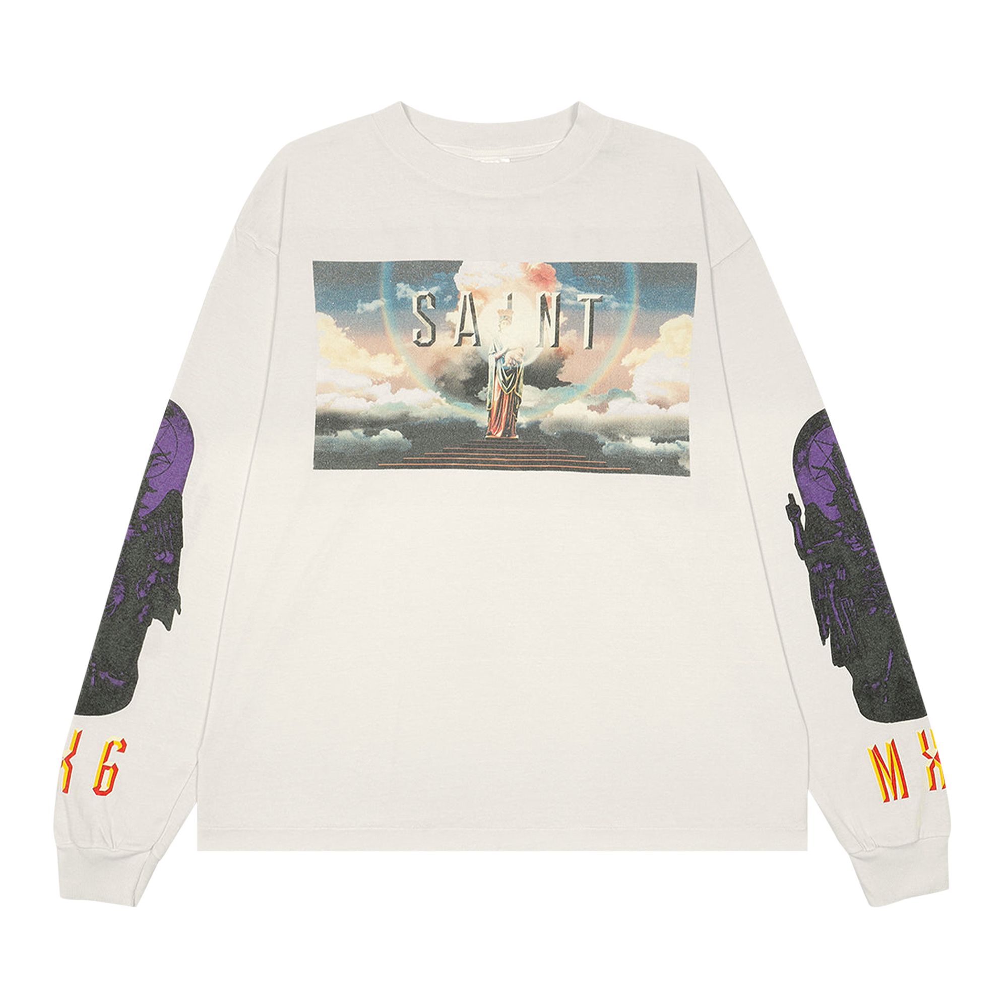 Pre-owned Saint Mxxxxxx Saint Pictures Long-sleeve Tee 'white' | Men's Size M