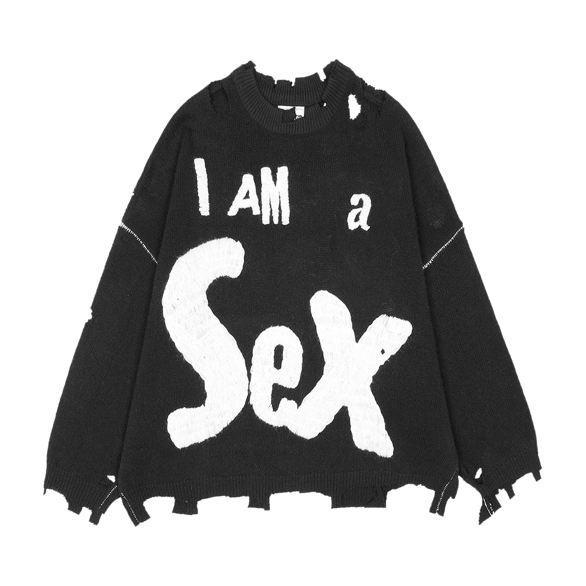 Pre-owned Saint Mxxxxxx I Am A Crew Knit 'black' | Men's Size L