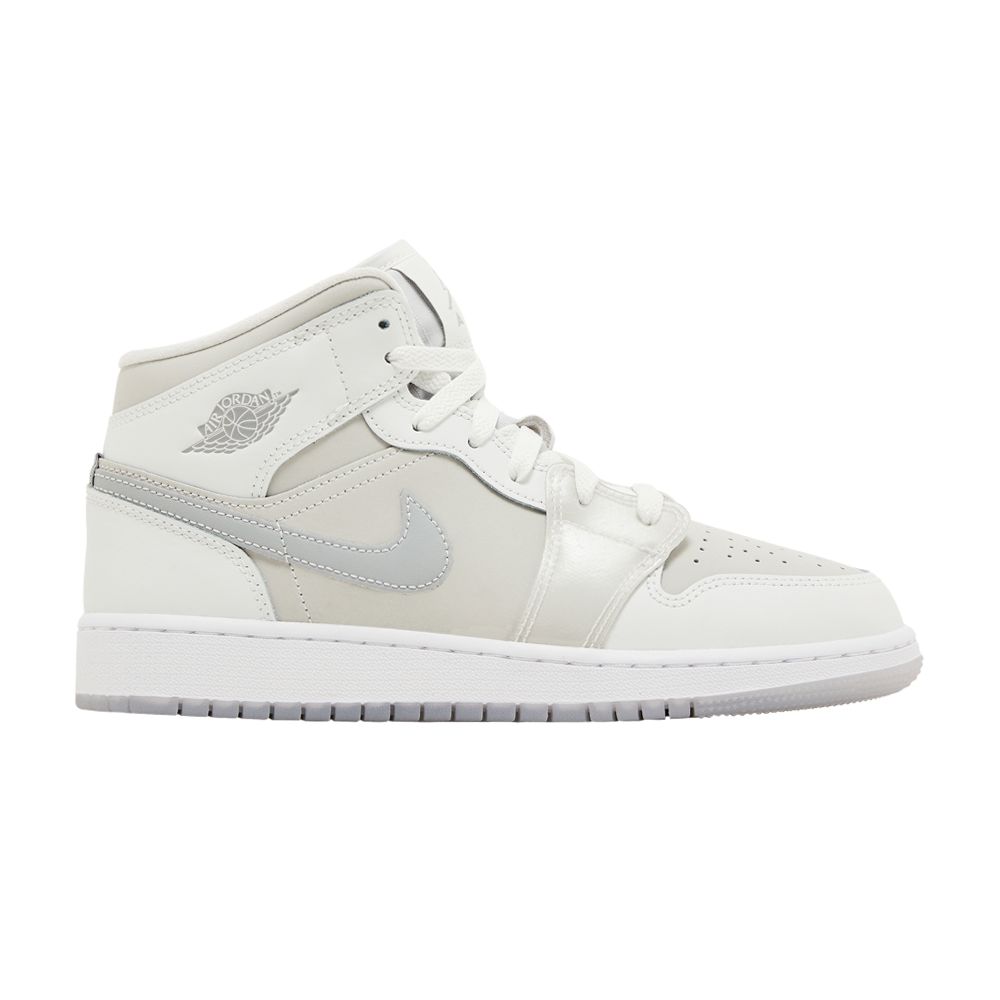 Air Jordan 1 Mid SE GS 'Summit White Metallic Silver' - HQ3600-121
