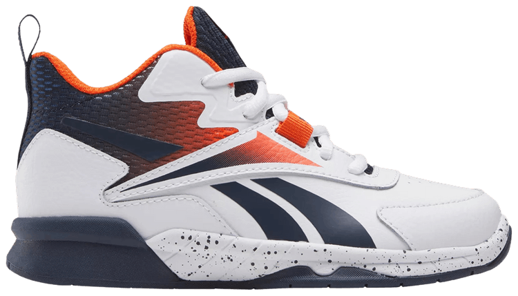 Reebok More Buckets Little Kid White Vector Navy Pump Orange