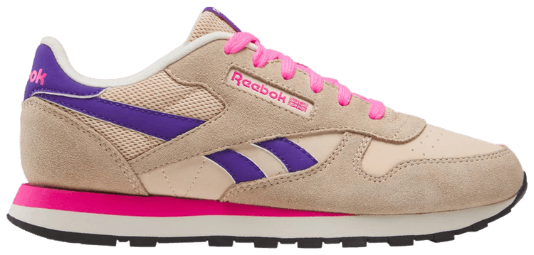 Reebok Classic Leather Big Kid Tapioca Atomic Pink