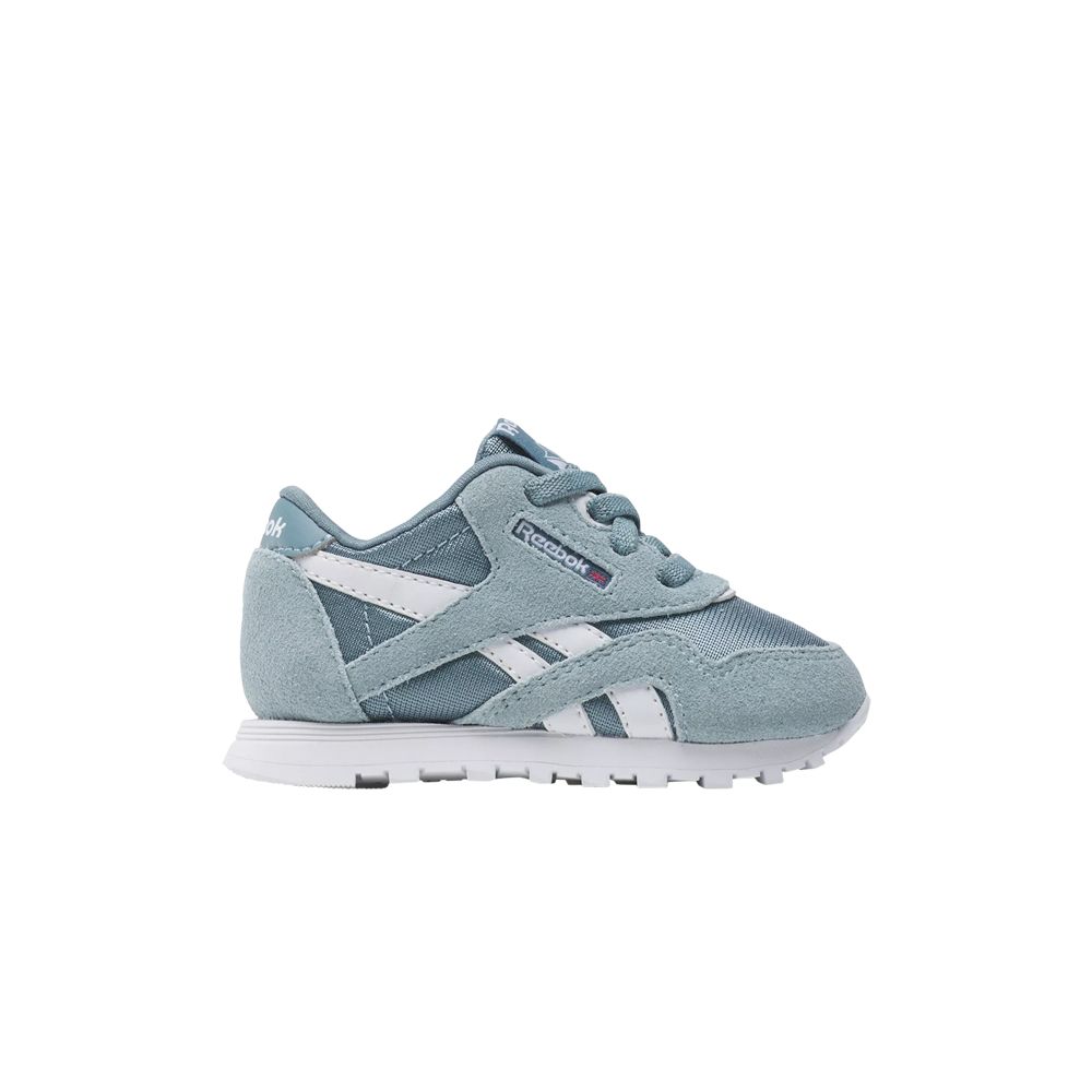Click to view more detailed imagery on our partner's website Pre-owned Reebok Classic Nylon Toddler 'soft Slate' | Blue | Infant Size 9