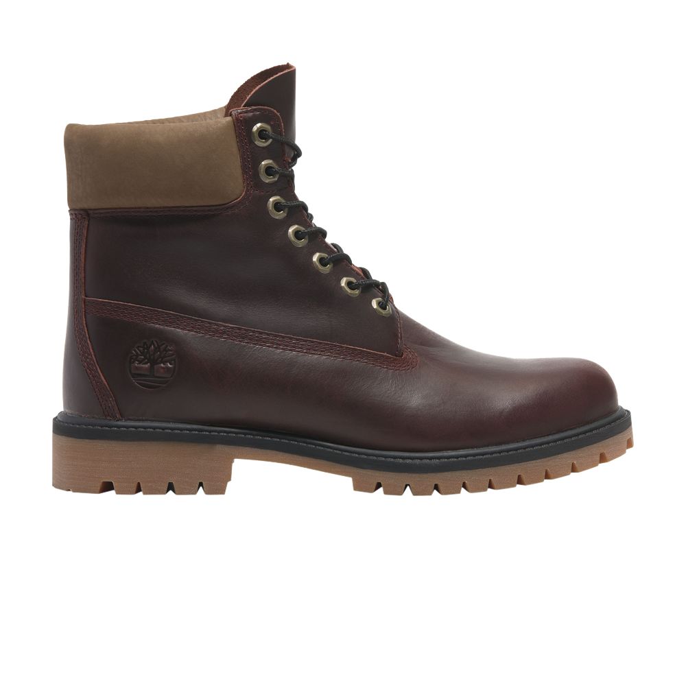 Pre-owned Timberland 6 Inch Heritage Premium Waterproof Boot 'root Beer' In Red